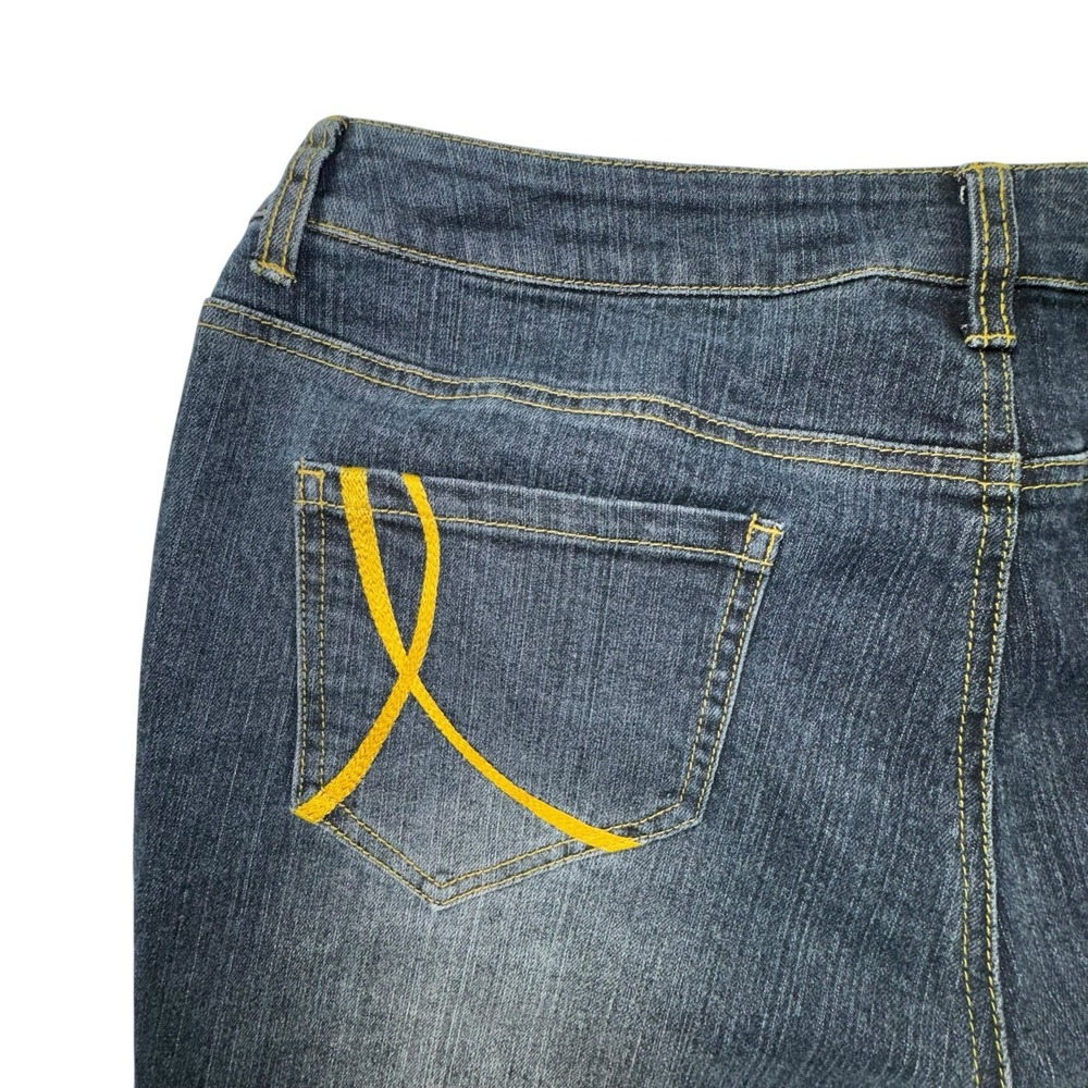 Spiegel Straight Leg Jeans Stretch Mid Rise Women 14 - Picture 9 of 12